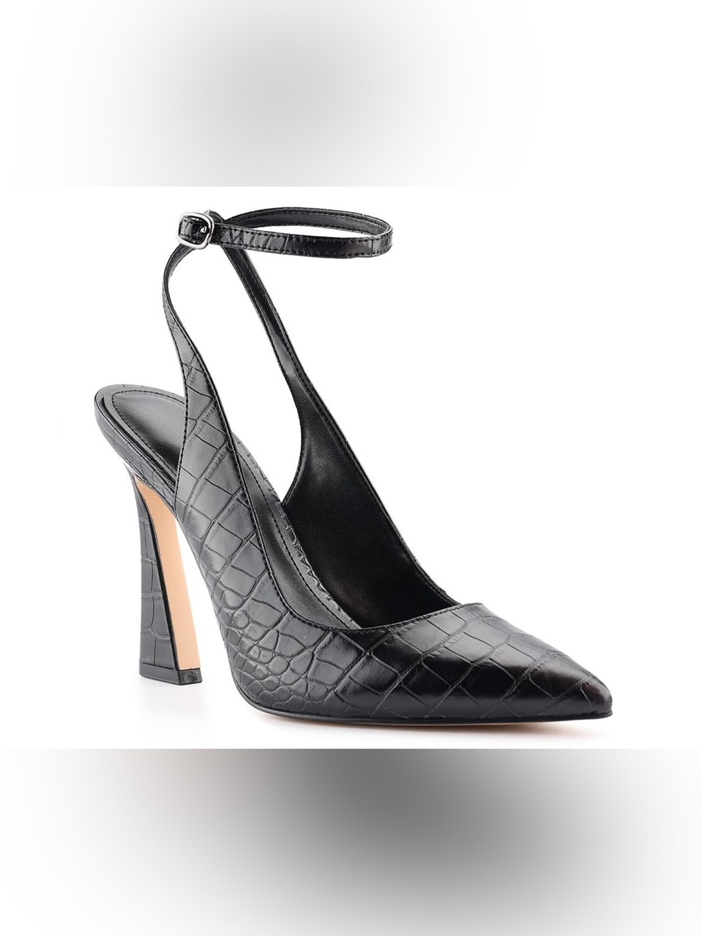 Closed Toe Ankle Strap Heels Pointed Toe Pumps